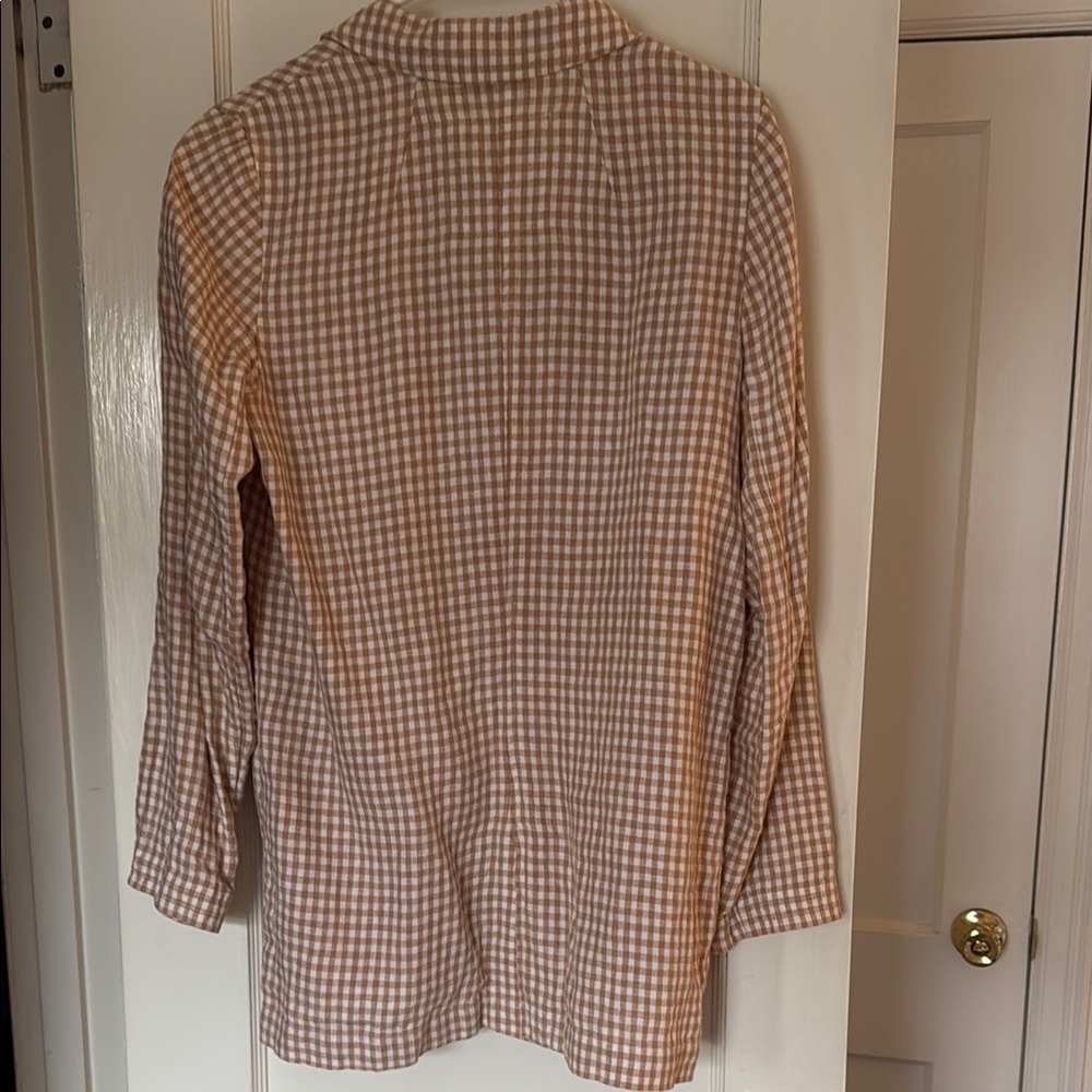 Madewell Tan Checkered Blazer - Picture 5 of 6